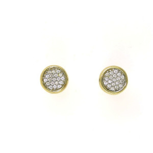 Pendientes boto oro amarillo circon - M-2133018P