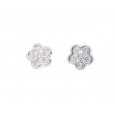 Arracades or blanc zircon flor - M-620822B Arracades or blanc zircon flor - M-620822B