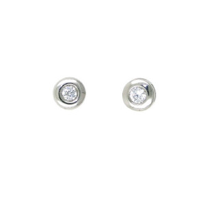 Pendientes oro blanco circon - M-2123063B