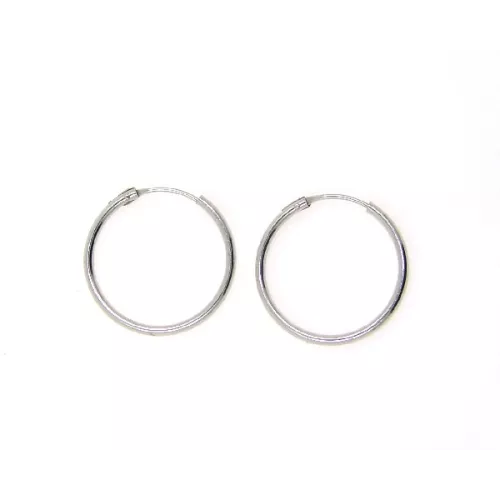 Pendientes criolla oro blanco 20mm - M-660062B