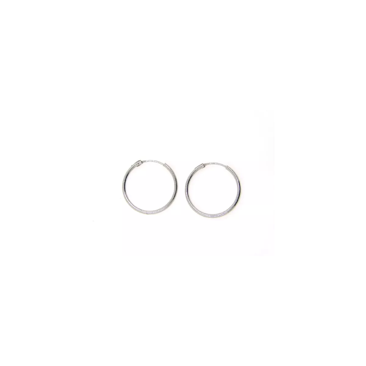 Pendientes criolla oro blanco 20mm - M-660062B