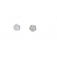 Pendientes oro blanco circon flor - M-601332B Pendientes oro blanco circon flor - M-601332B