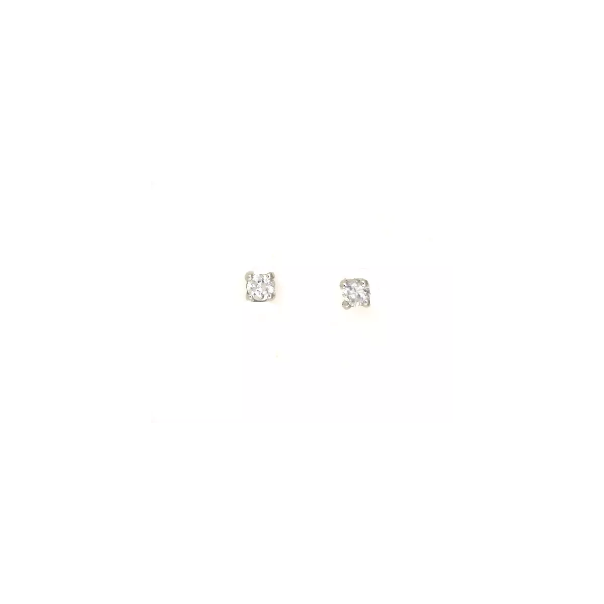 Arracades boto or blanc zircon - M-600002B