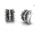 Pendientes Bohemme plata oro circon blanco - 5SAH003E