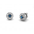 Pendientes Bohemme plata topacio azul zafiro - 5SFM001E Pendientes Bohemme plata topacio azul zafiro - 5SFM001E