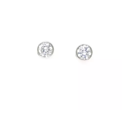 Arracades boto or blanc zircon - 6-290.08.1