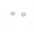 Pendientes boton oro blanco circon - 6-290.08.1