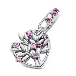 Charm Pandora plata arbol de la vida circon rosa - 799153C01