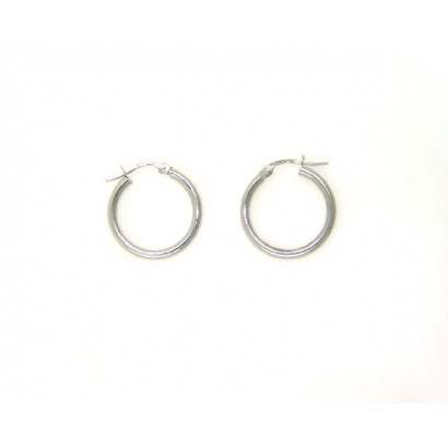 Arracades criolla or blanc 18mm diametre - M-2053054B