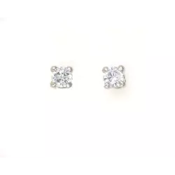 Pendientes boton oro blanco circon - M-600012B