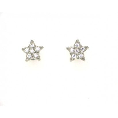 Arracades boto or blanc zircon - M-621272B