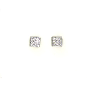 Arracades boto or blanc zircon - M-601342B