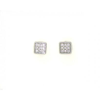 Arracades boto or blanc zircon - M-601342B