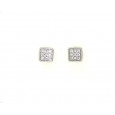 Pendientes boton oro blanco circon - M-601342B Pendientes boton oro blanco circon - M-601342B