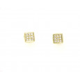 Pendientes boton oro amarillo circon - M-601342