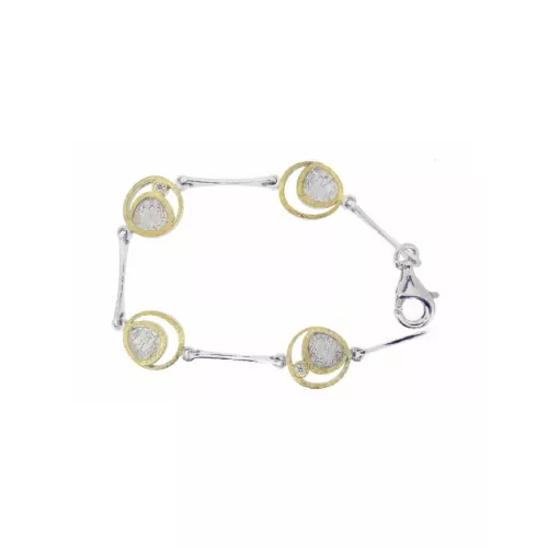 Polsera Miquel Sarda plata or i brillant - 20073