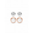 Pendientes ti sento plata chapada rosa cir.m.pearl - 7746MW