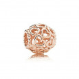 Charm rose corazones calados - 780964