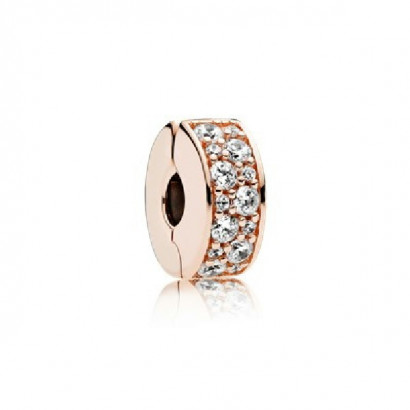 Clip rose zircon pave - 781817CZ
