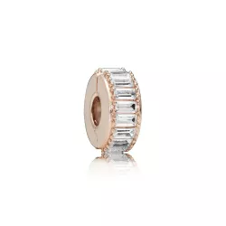 Clip Pandora plata rose - 787559CZ