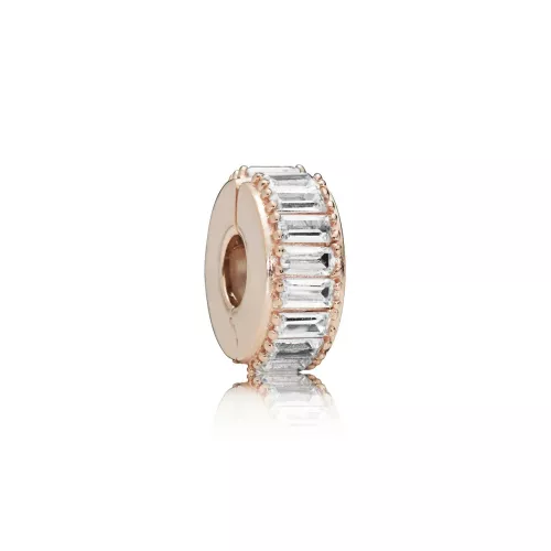 Clip Pandora plata rose - 787559CZ