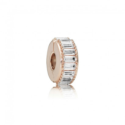 Clip Pandora plata rose - 787559CZ