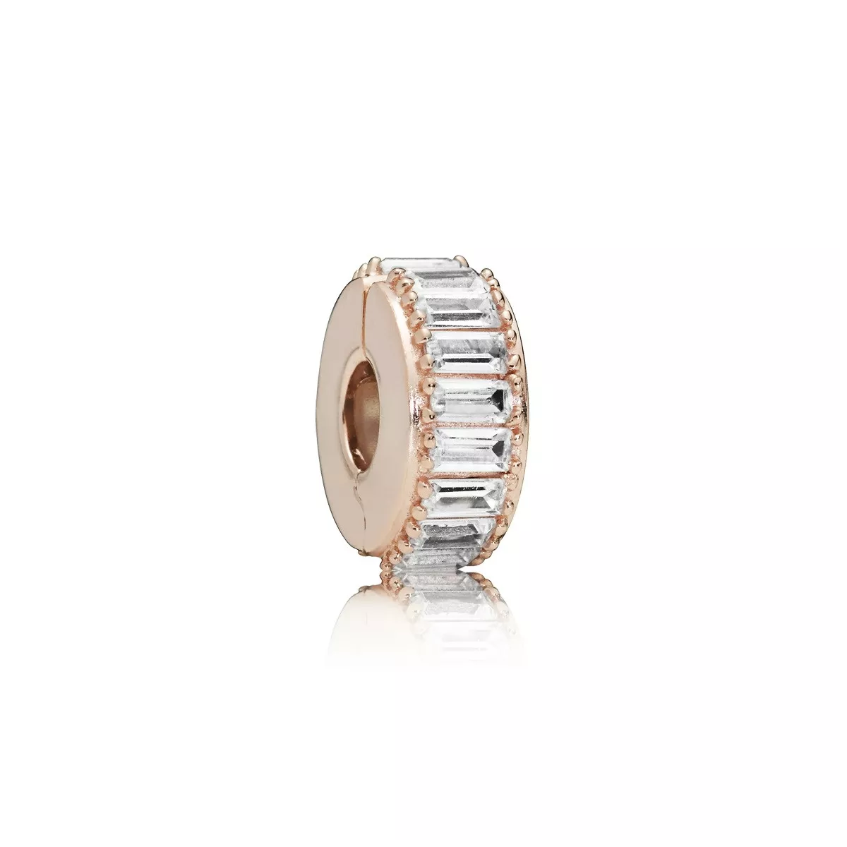 Clip Pandora plata rose - 787559CZ