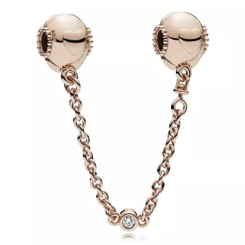 Cadena seguridad pandora clip plata rose circonita - 787636CZ-05
