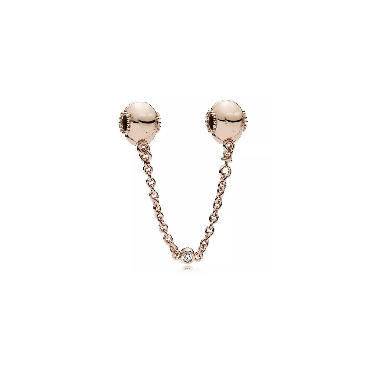 Cadena seguridad pandora clip plata rose circonita - 787636CZ-05