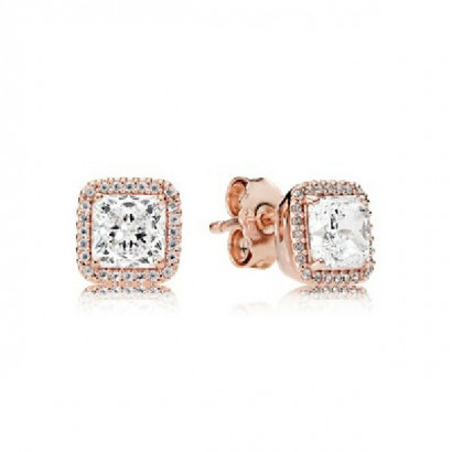 Arracades rose zircon quadrades - 280591CZ