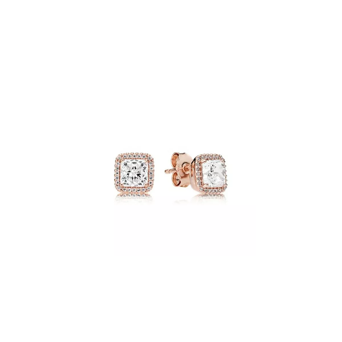 Pendientes rose circon cuadrados - 280591CZ