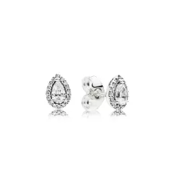 Pendientes plata circon lagrima - 296252CZ