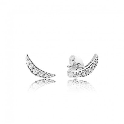 Pendientes pandora plata y circon - 297569CZ