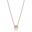 Collar Pandora plata rose zircon cadena 45cm - 386240CZ-45