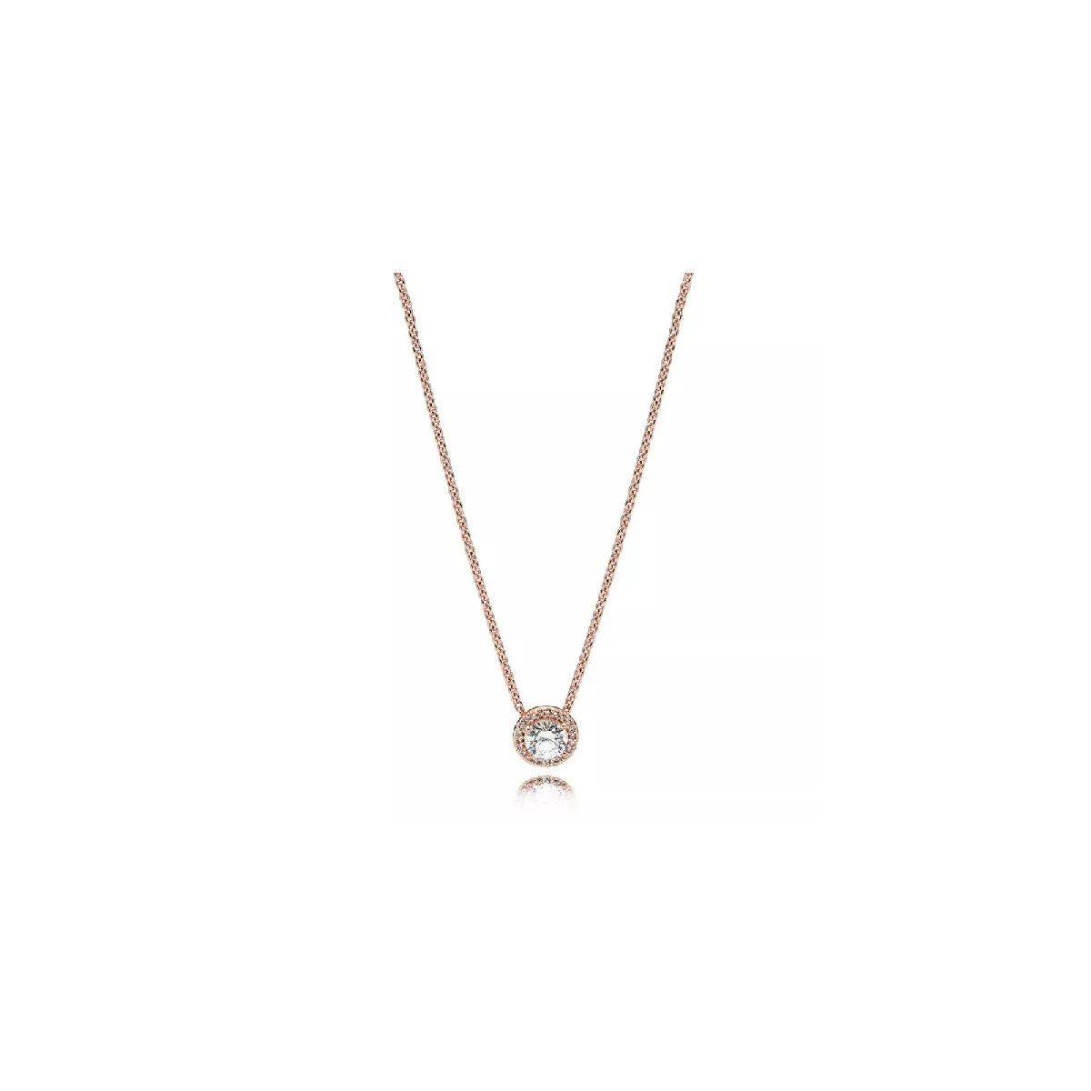 Collar Pandora plata rose circon cadena 45cm - 386240CZ-45