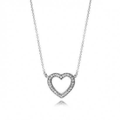 Collar plata cor zircon mida  45cm - 590534CZ-45