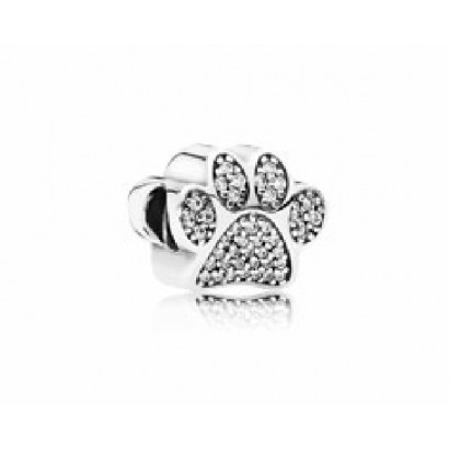 Charm plata zircon petjada gos - 791714CZ