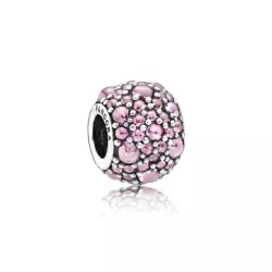 Charm plata pave circon rosa - 791755PCZ