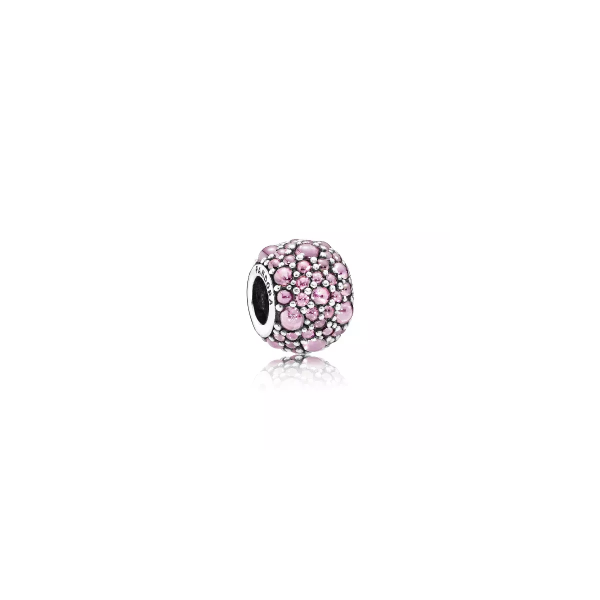 Charm plata pave circon rosa - 791755PCZ