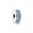 Clip Pandora plata circon verde-azul - 791817MCZ Clip Pandora plata circon verde-azul - 791817MCZ