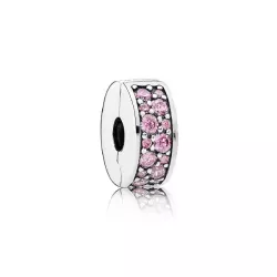 Clip Pandora plata zircon rosa - 791817PCZ