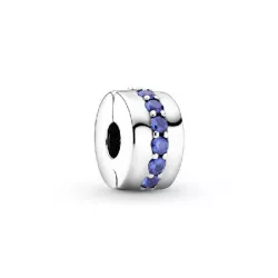 Charm Pandora clip plata circon azul - 791972C01