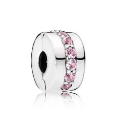 Clip pandora plata zircon rosa - 791972PCZ