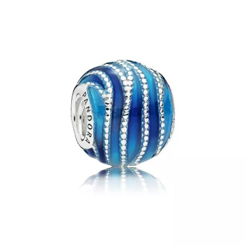 Charm plata esmalte azul agua - 797012ENMX