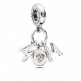 Charm pandora plata mum zircon rosa lila - 797059NSP