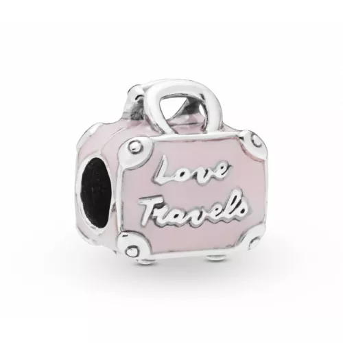 Charm Pandora plata maleta esmalt rosa - 798063EN124