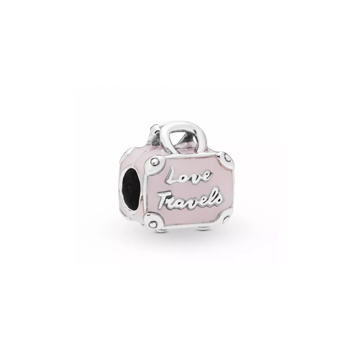 Charm Pandora plata maleta esmalte rosa - 798063EN124