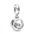 Charm Pandora plata mussol zircon blau - 798398NBCB