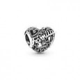 Charm Pandora plata corazon family - 798571C00 Charm Pandora plata corazon family - 798571C00