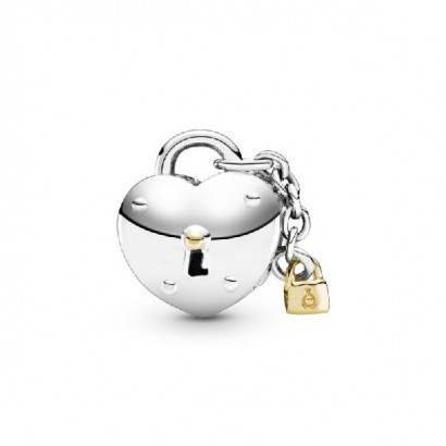 Charm Pandora plata cor i clau 14k - 799160C01